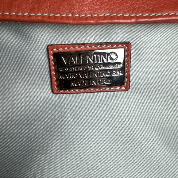 Mario Valentino Karina VA6107 Italian Leather Terracotta Bag NWT Authentic VTG - Picture 4 of 15